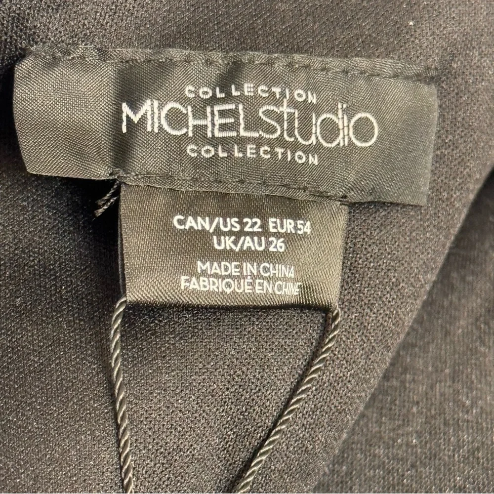 Michel Studio Women’s Dress Size 22 Black Strapless Sequins Tulle Skirt Lined - Picture 10 of 16